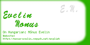 evelin monus business card